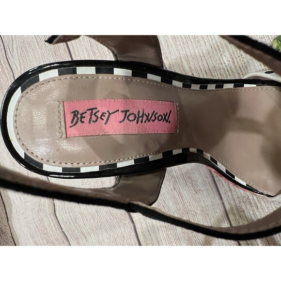 Betsey Johnson Womens Polka Fabric - Special Occasion Slingback Platform 5.5M - Picture 5 of 9